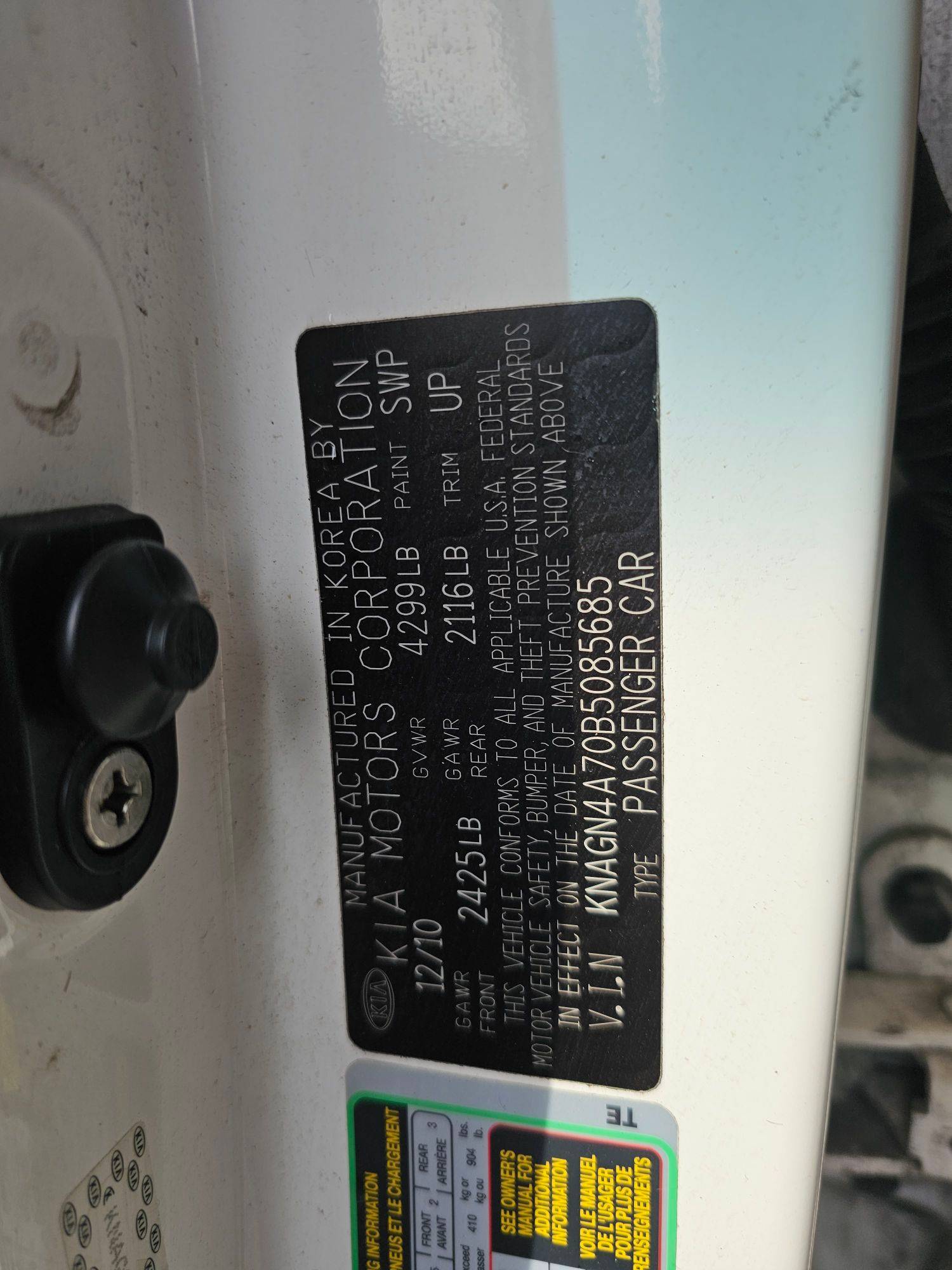 KIA OPTIMA 2011 - Marhaba Auction Used Cars - Image 10