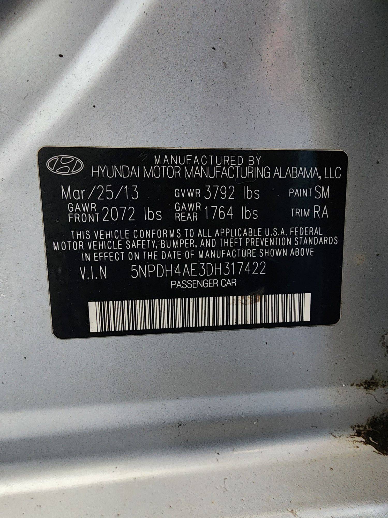 2013 HYUNDAI ELANTRA — 205362 Miles — Lot 39553366 — Main - Marhaba Auctions Used Cars - Image 9