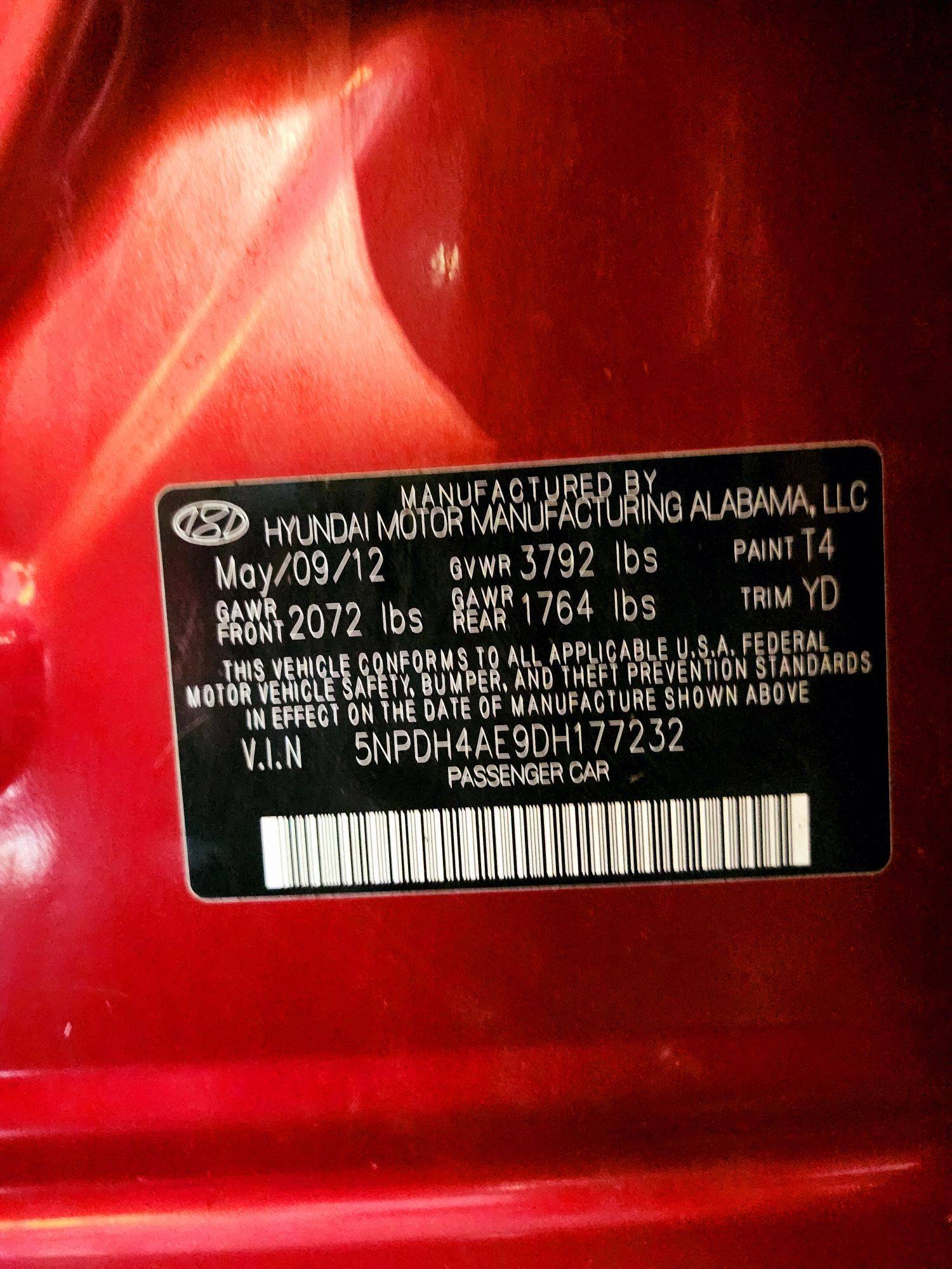 2013 HYUNDAI ELANTRA — 140541 Miles — Lot 40476720 — Souq - Marhaba Auctions Used Cars - Image 9