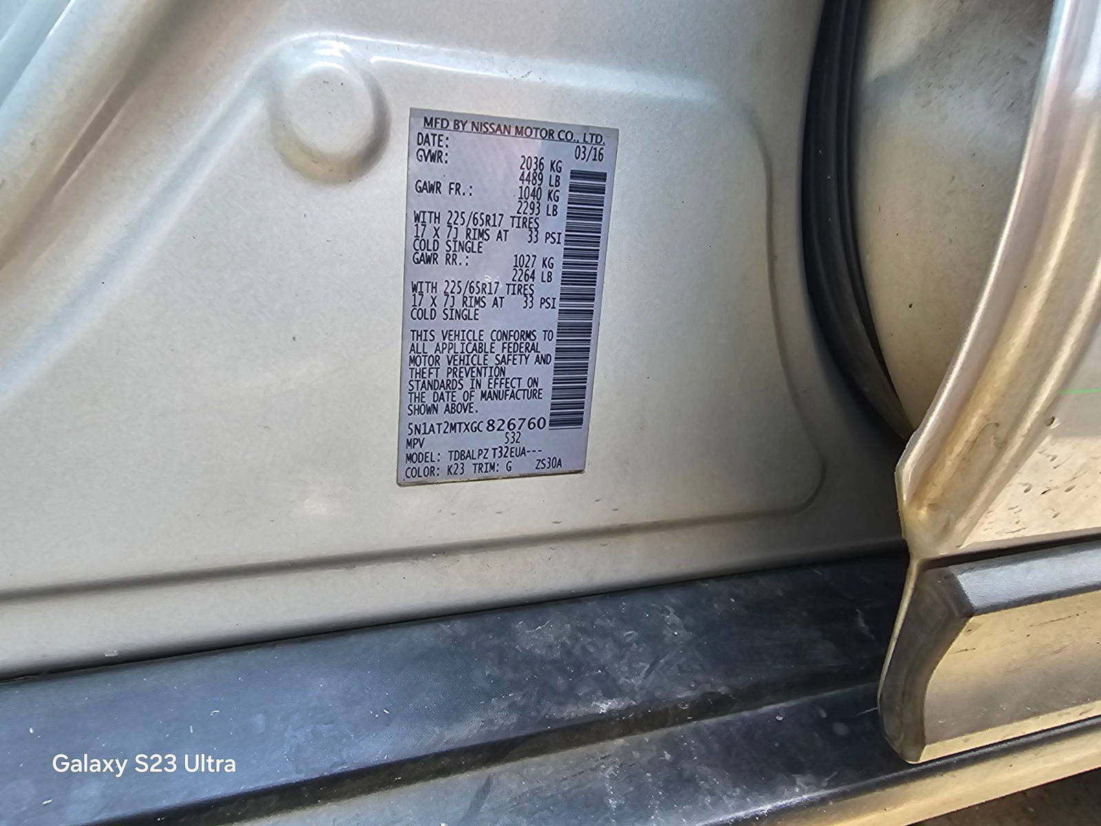 NISSAN ROGUE 2016 - Marhaba Auction Used Cars - Image 9