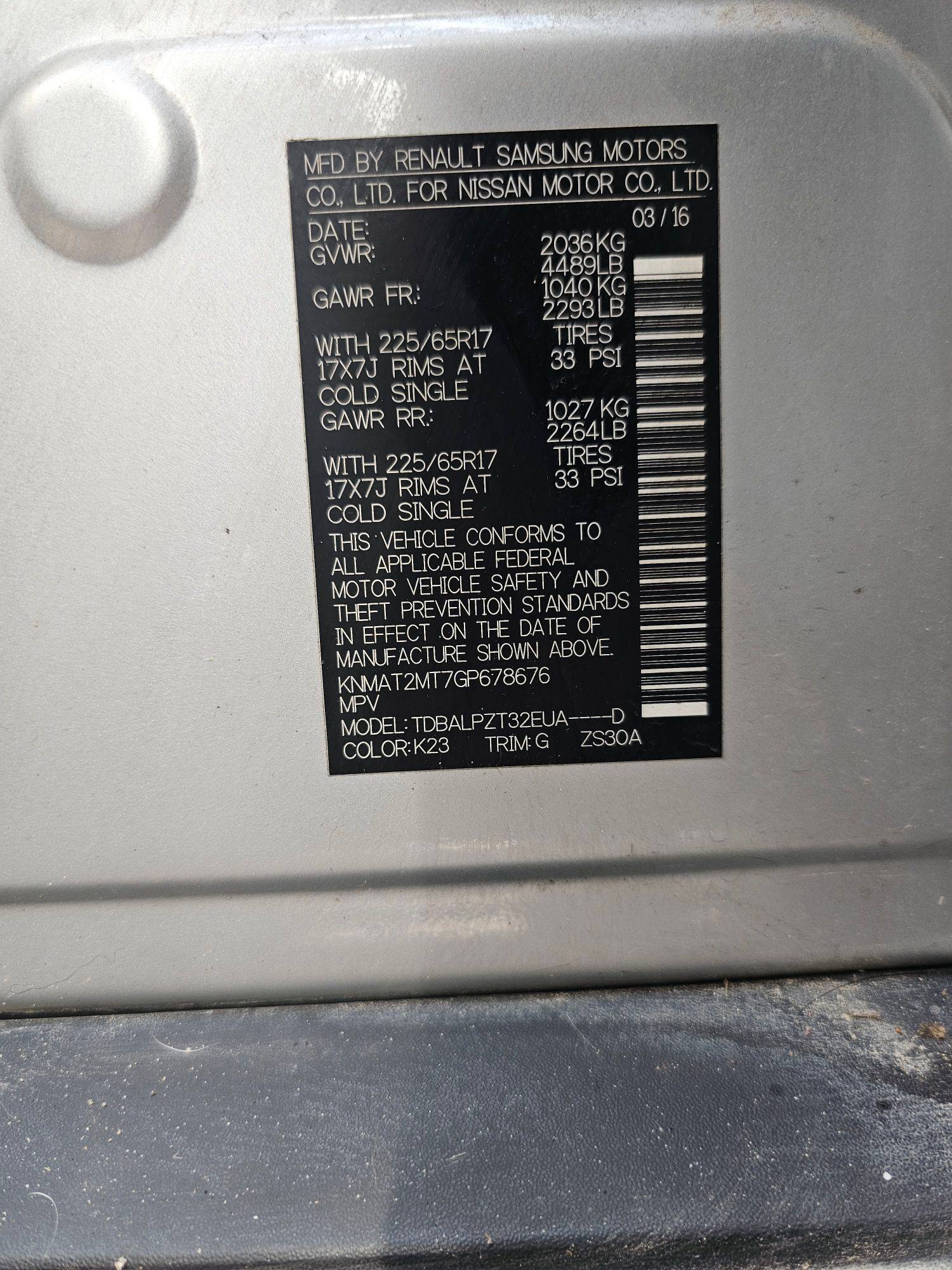 NISSAN ROGUE 2016 - Marhaba Auction Used Cars - Image 9