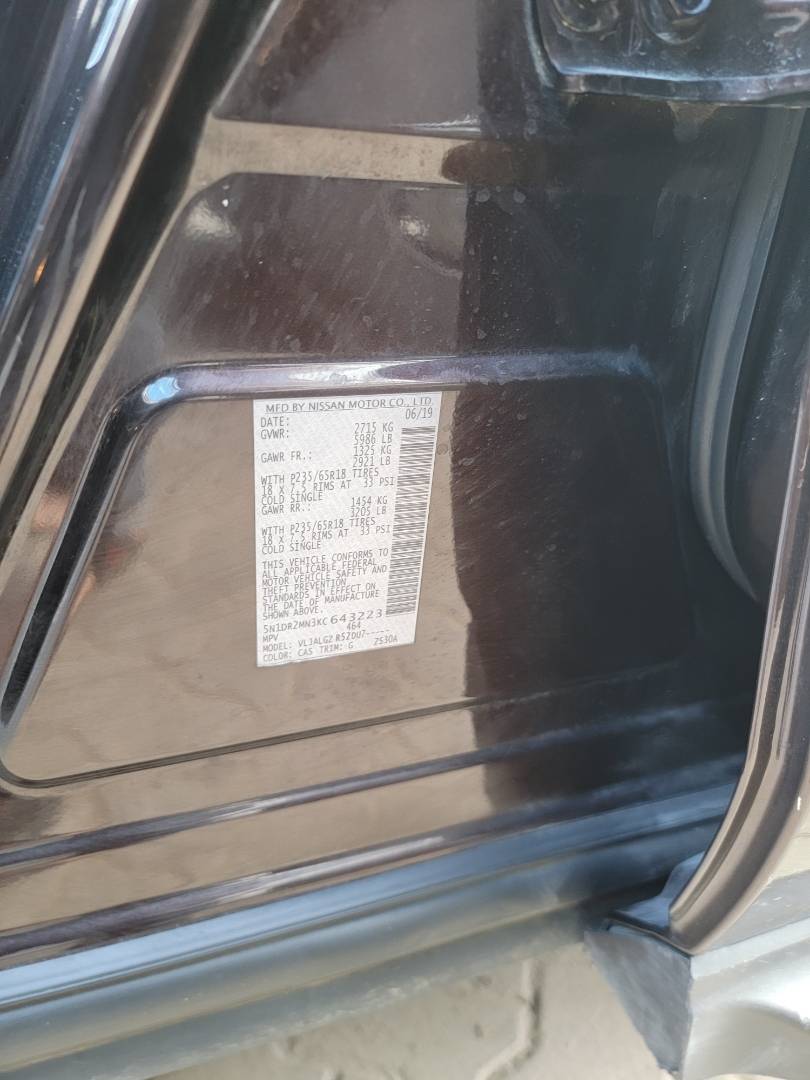 2019 NISSAN PATHFINDER — 136357 Miles — Lot C643223 — Main - Marhaba Auctions Used Cars - Image 10