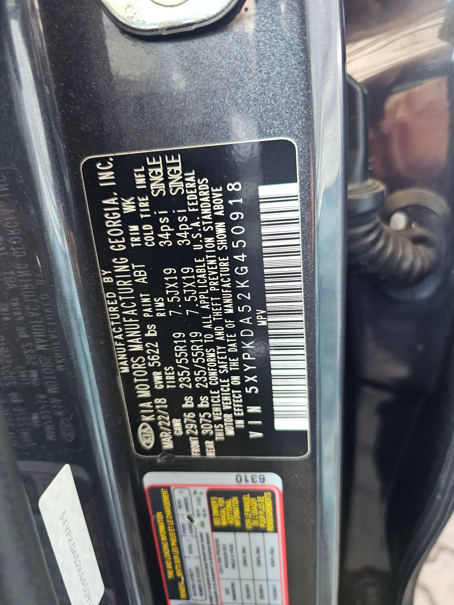 2019 KIA SORENTO — 157563 Miles — Lot 59582745 — Main - Marhaba Auctions Used Cars - Image 10