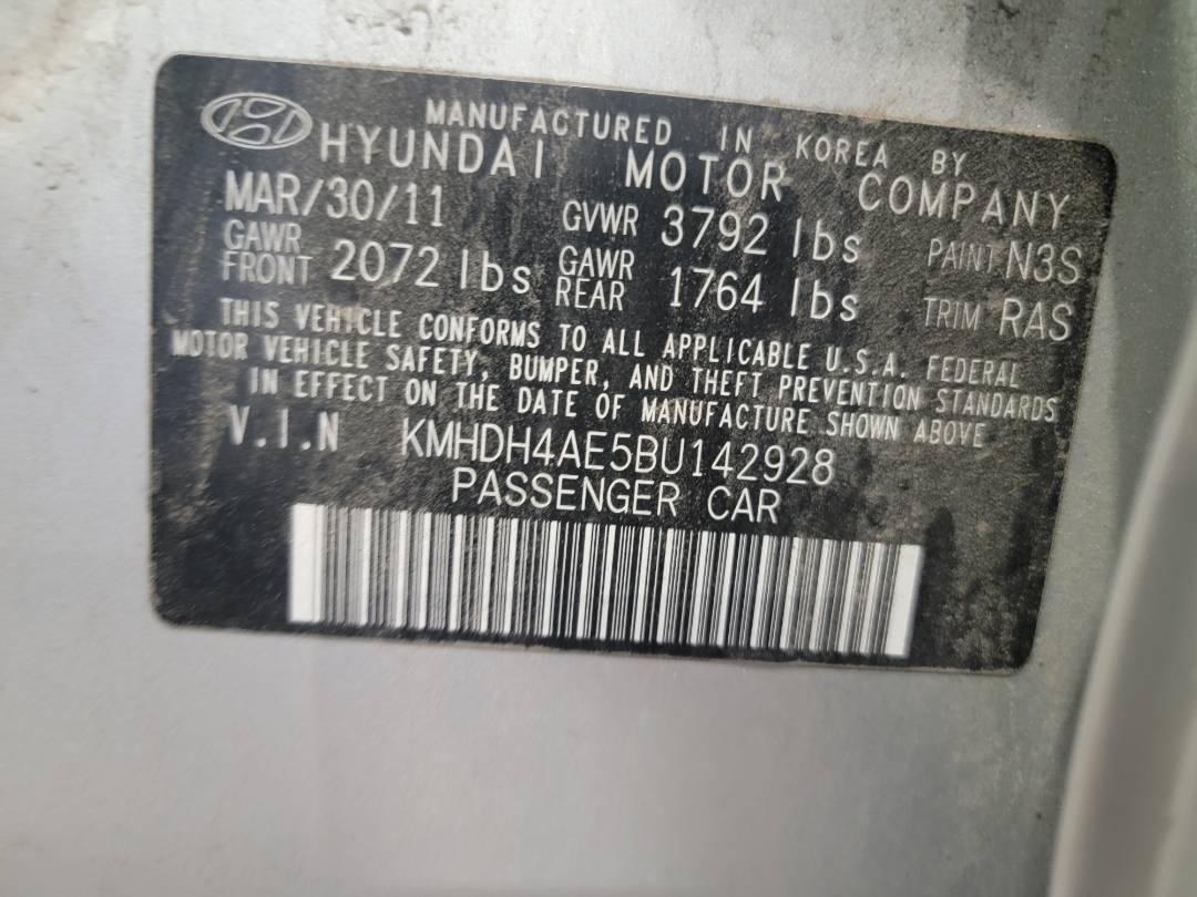 2011 HYUNDAI ELANTRA — 102591 Miles — Lot 5BU142928 — Main - Marhaba Auctions Used Cars - Image 9