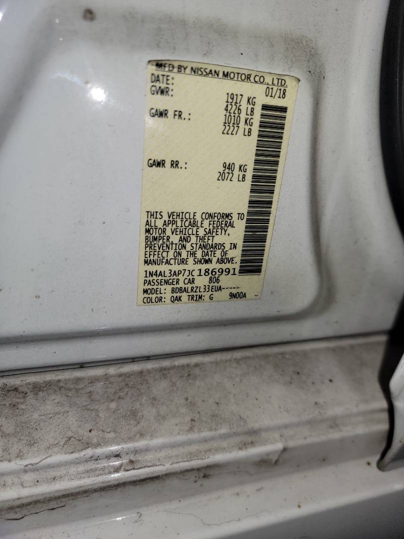 2018 NISSAN ALTIMA — 149905 Miles — Lot 67279483 - Marhaba Auctions Used Cars - Image 10