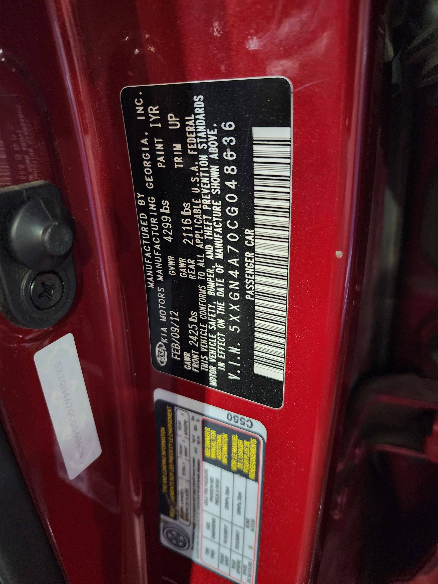 KIA OPTIMA 2012 - Marhaba Auction Used Cars - Image 11