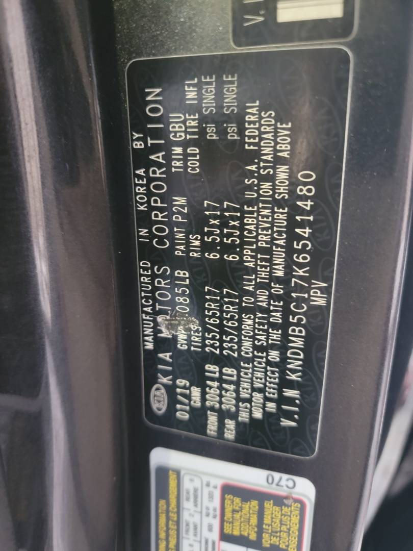 2019 KIA SEDONA — 119543 Miles — Lot 6541480 — Main - Marhaba Auctions Used Cars - Image 10
