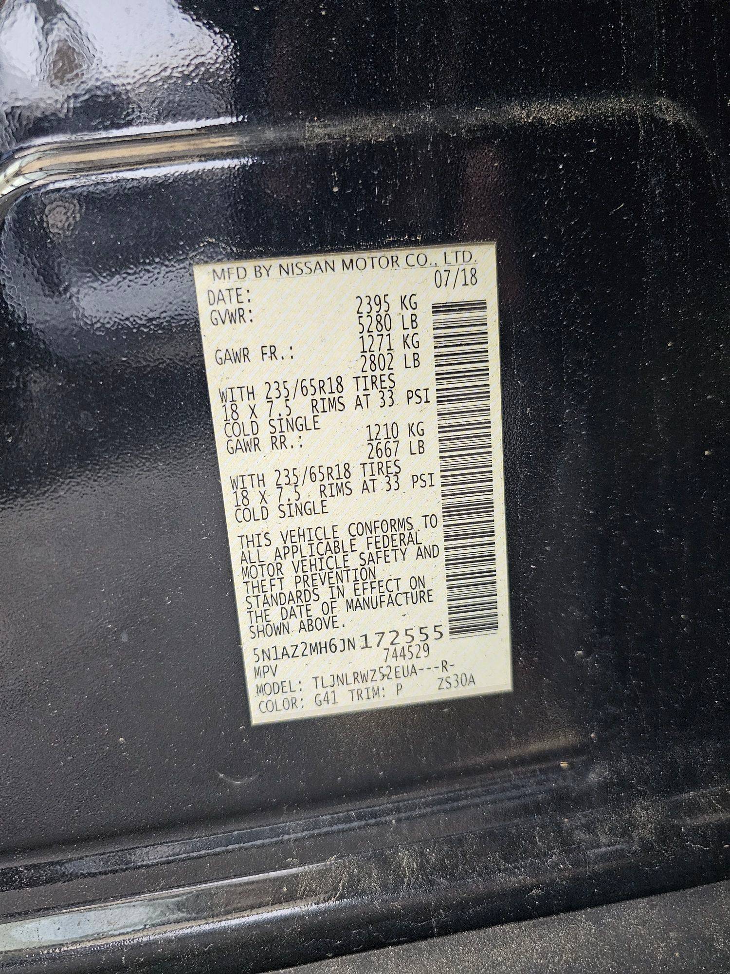 2018 NISSAN MURANO — 150729 Miles — Lot 6JN172555 — Souq - Marhaba Auctions Used Cars - Image 9