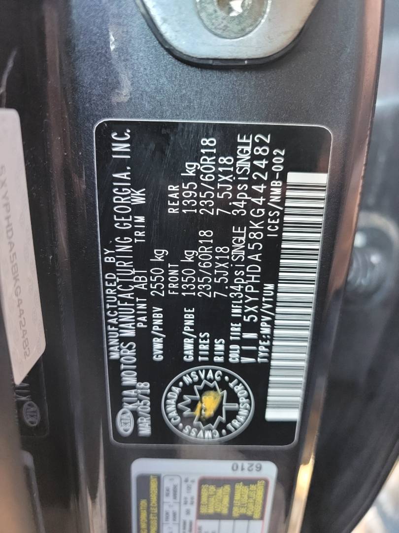 2019 KIA SORENTO — 114140 KM — Lot G442482 — Main - Marhaba Auctions Used Cars - Image 10