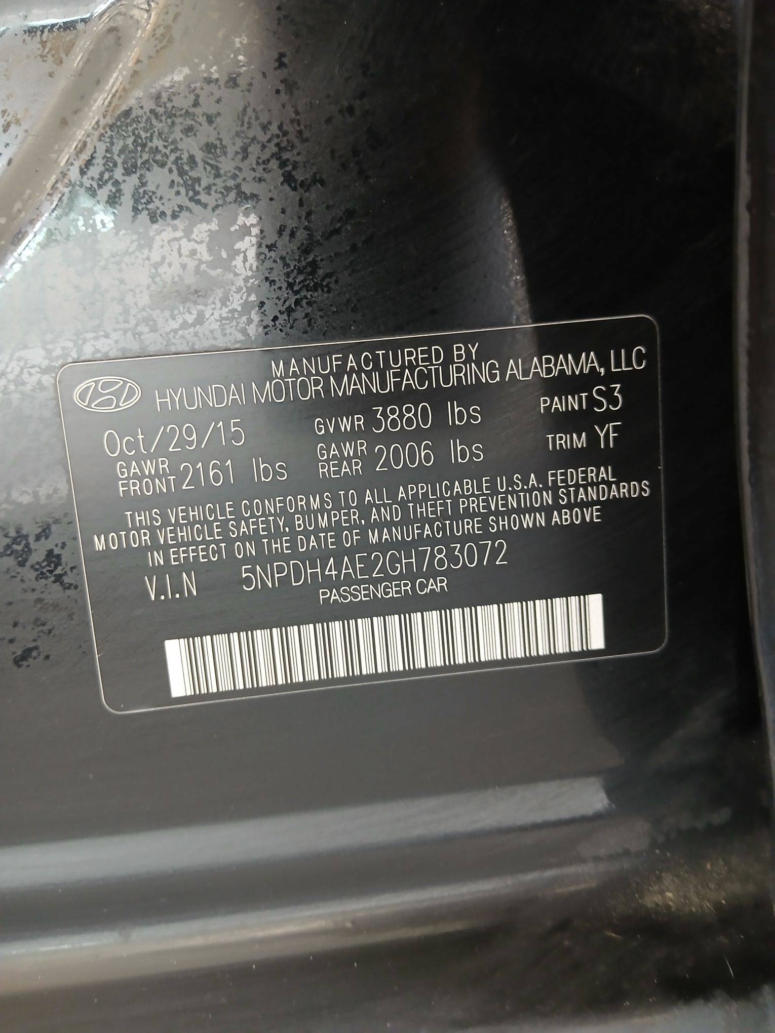 2016 HYUNDAI ELANTRA — 200904 Miles — Lot 338803 — Souq - Marhaba Auctions Used Cars - Image 9