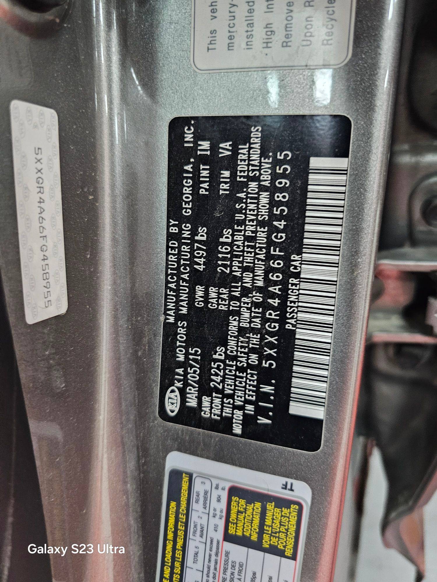 KIA OPTIMA 2015 - Marhaba Auction Used Cars - Image 9