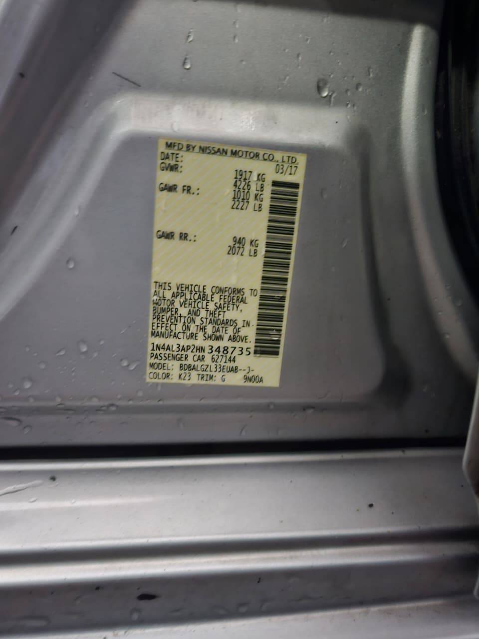 NISSAN ALTIMA 2017 - Marhaba Auction Used Cars - Image 9