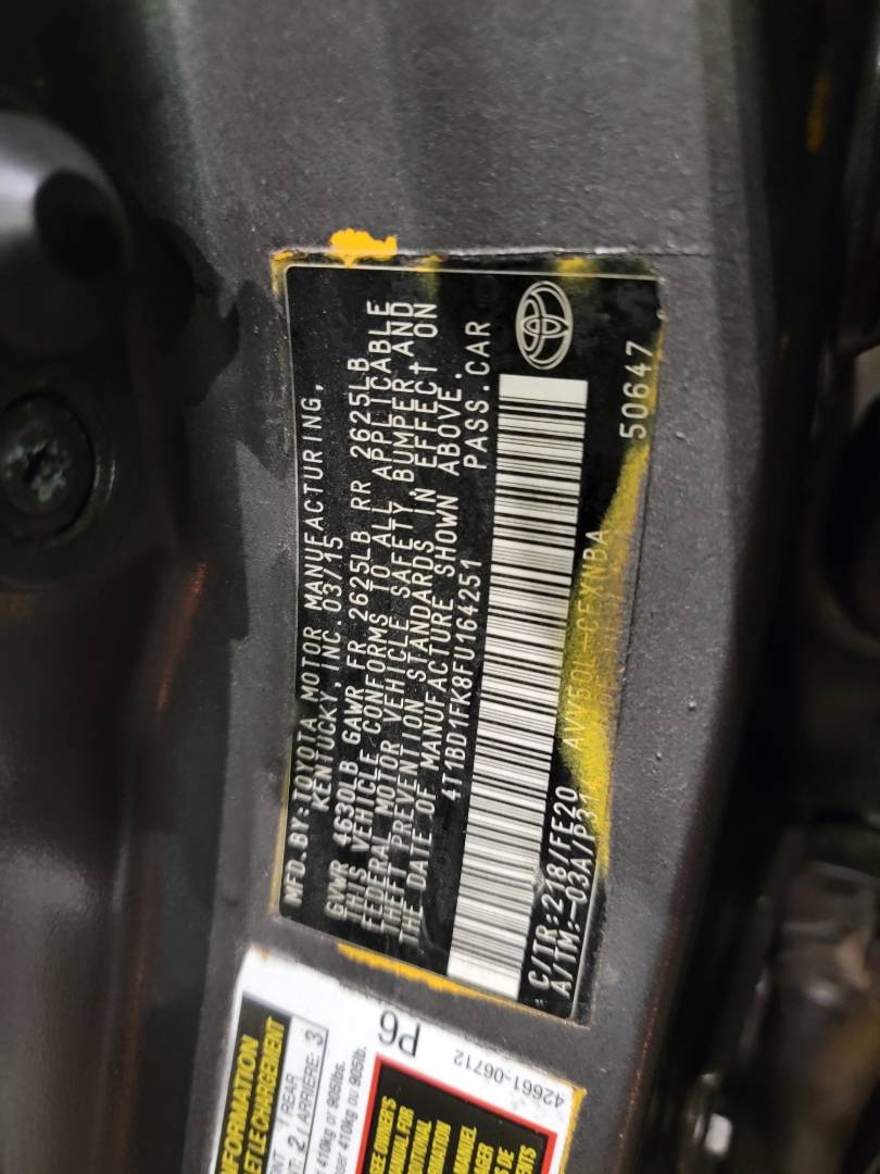 2015 TOYOTA CAMRY — 133229 Miles — Lot U164251 — Main - Marhaba Auctions Used Cars - Image 9