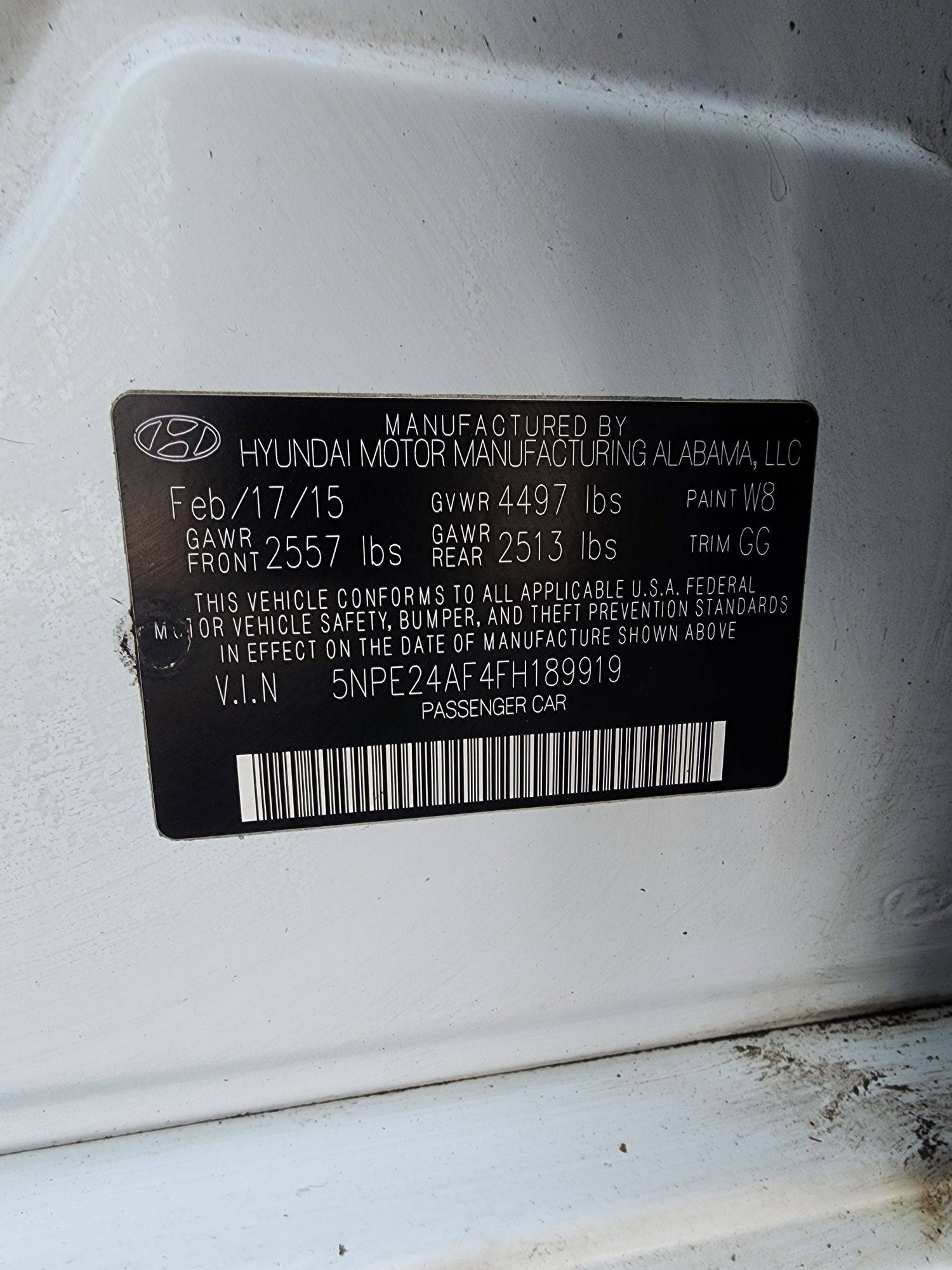 2015 HYUNDAI SONATA — 154947 Miles — Lot 39520339 — Souq - Marhaba Auctions Used Cars - Image 9
