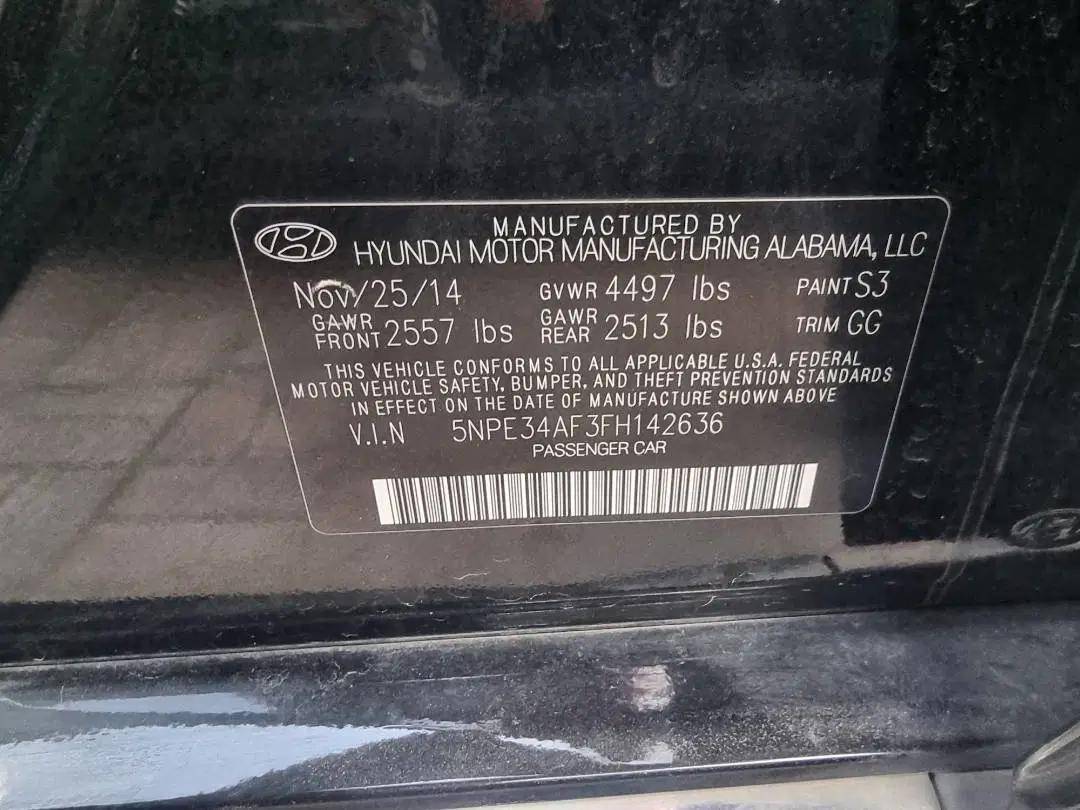 HYUNDAI SONATA 2015 - Marhaba Auction Used Cars - Image 9