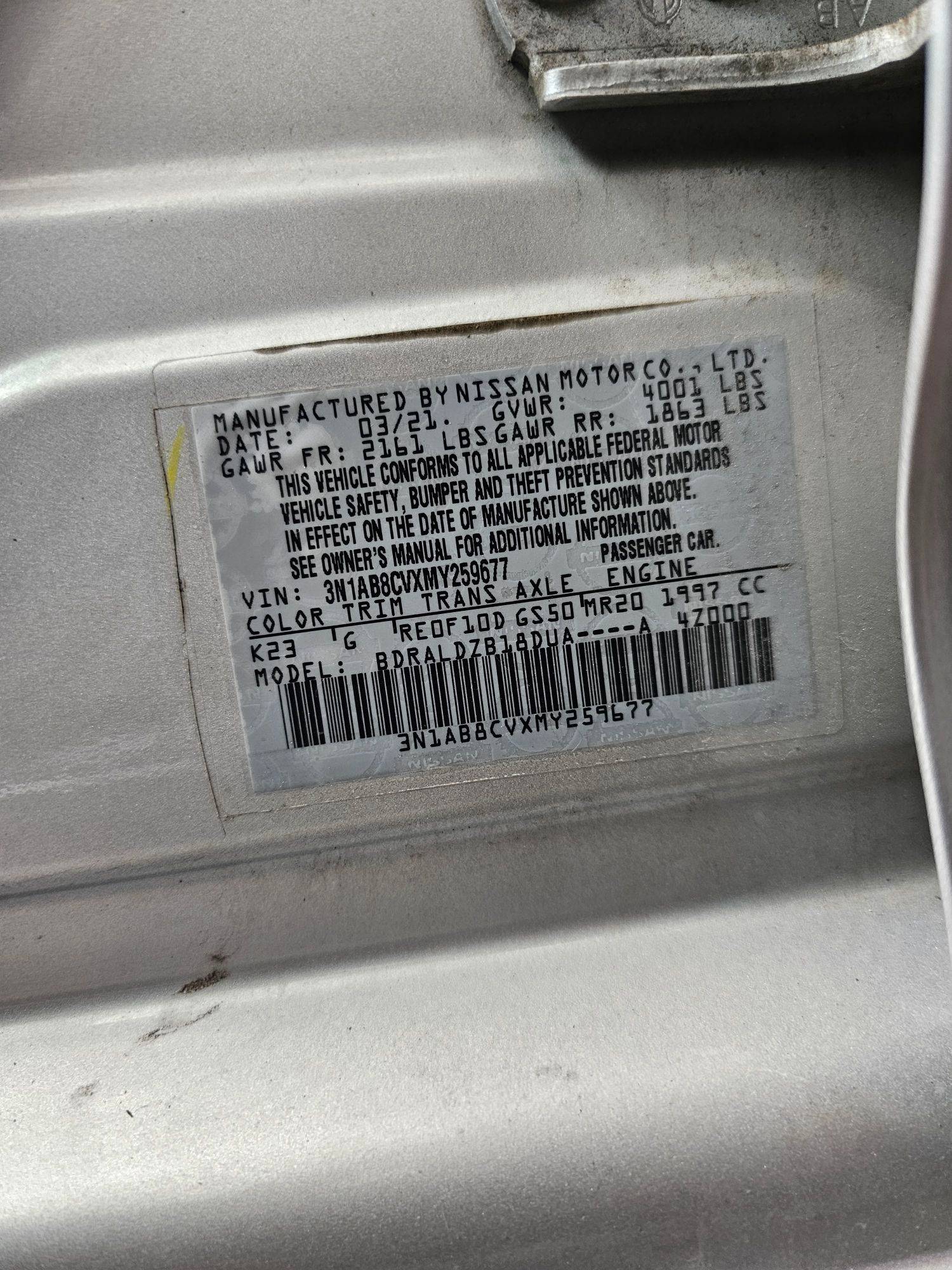 2021 NISSAN SENTRA — 64313 Miles — Lot VXMY259677 — Souq - Marhaba Auctions Used Cars - Image 9