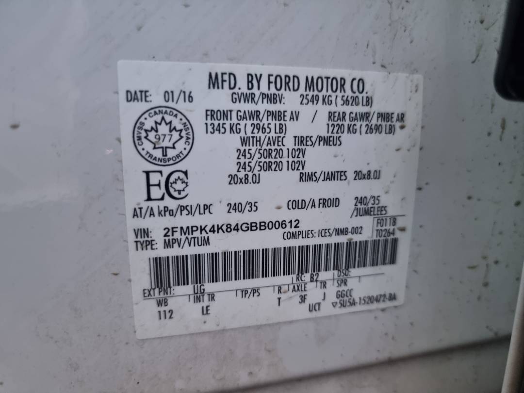 FORD EDGE 2016 - Marhaba Auction Used Cars - Image 11