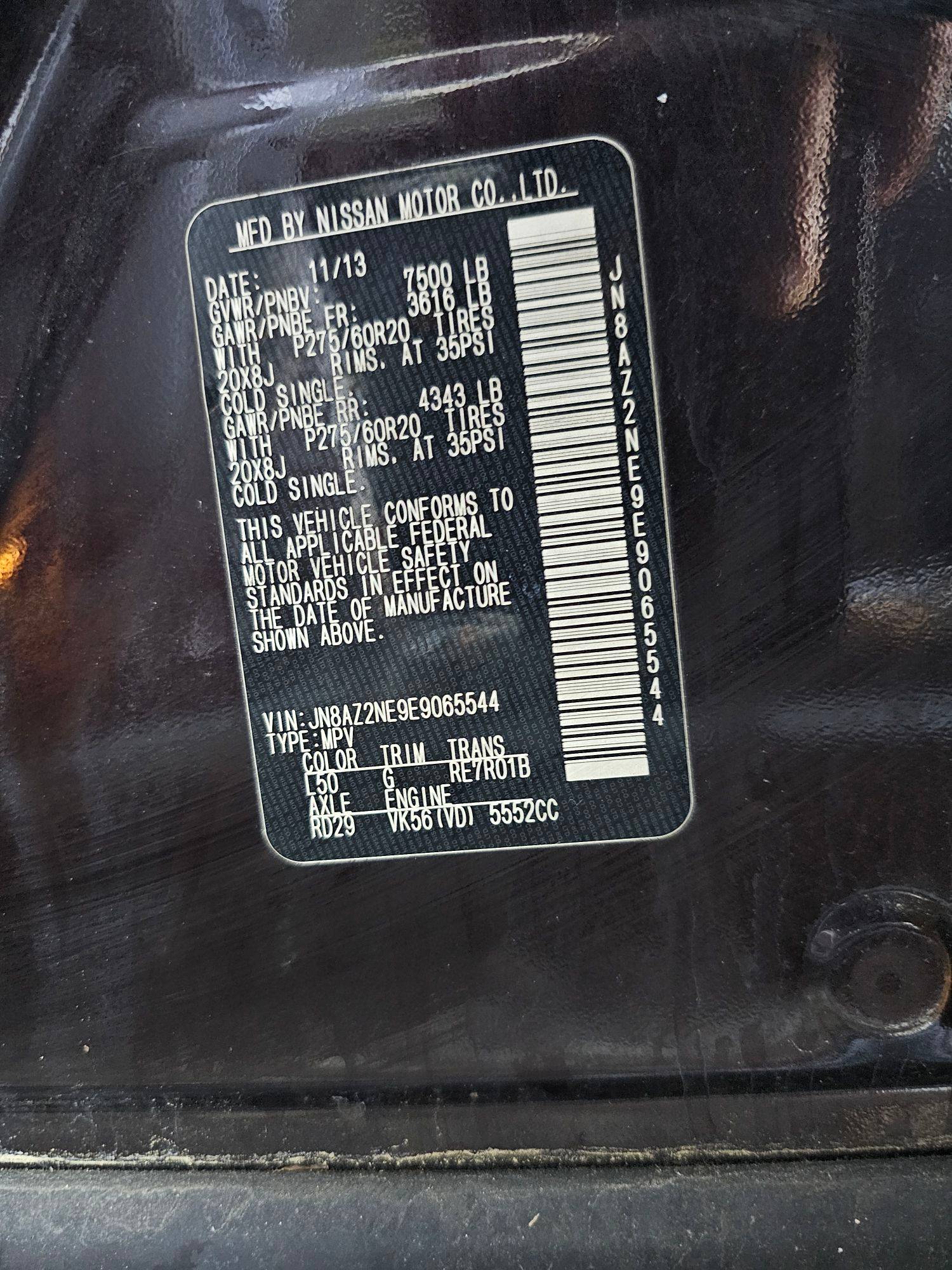 2014 INFINITI QX80 — 189714 Miles — Lot E9065544 — Souq - Marhaba Auctions Used Cars - Image 10