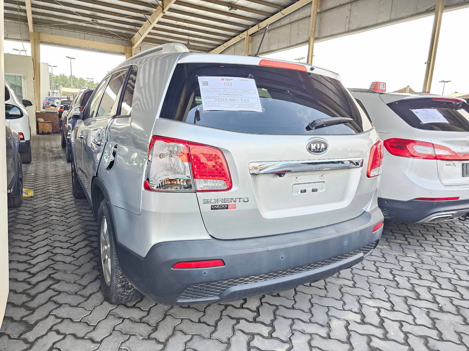 2012 KIA SORENTO — 189707 Miles — Lot 58525845 — Main - Marhaba Auctions Used Cars - Image 3