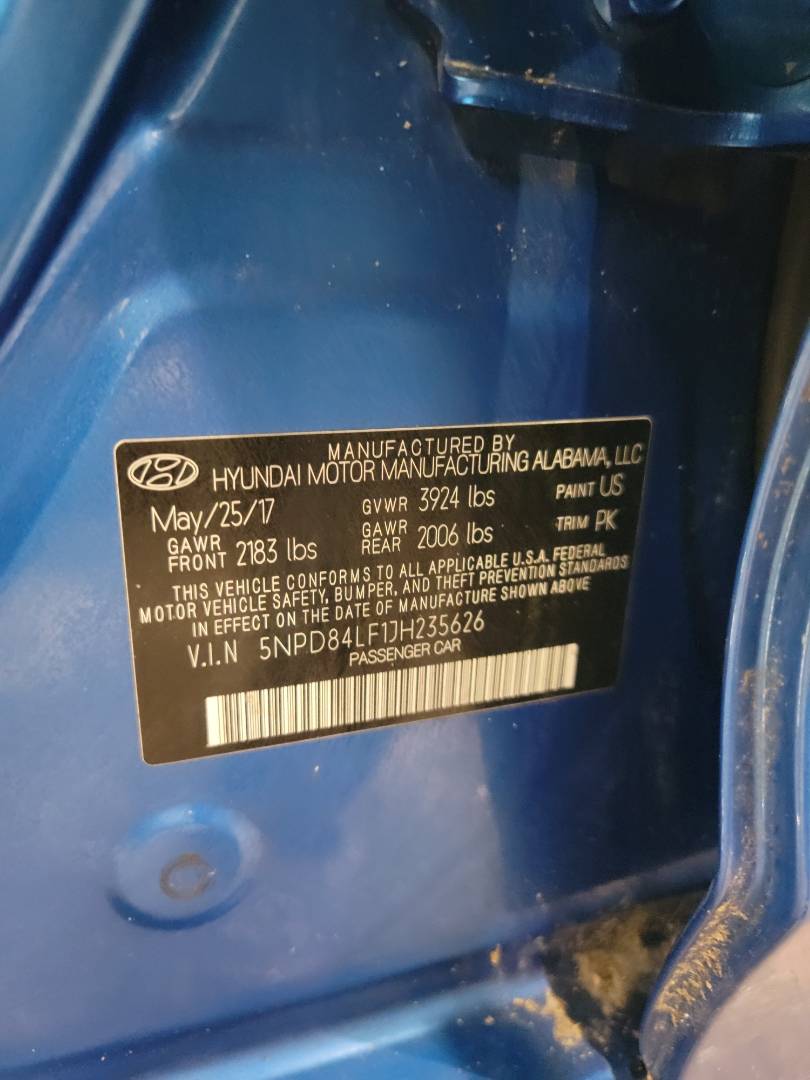2018 HYUNDAI ELANTRA — 131235 Miles — Lot 732540 — Main - Marhaba Auctions Used Cars - Image 10