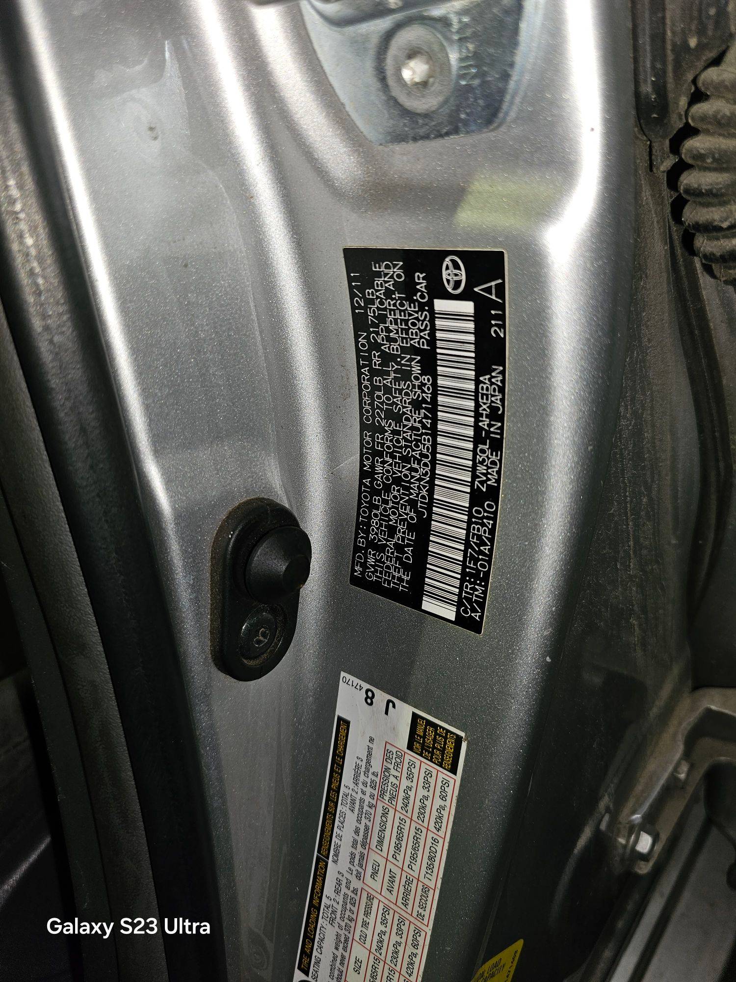 2011 TOYOTA PRIUS — 222399 Miles — Lot U5B1471468 — Main - Marhaba Auctions Used Cars - Image 10