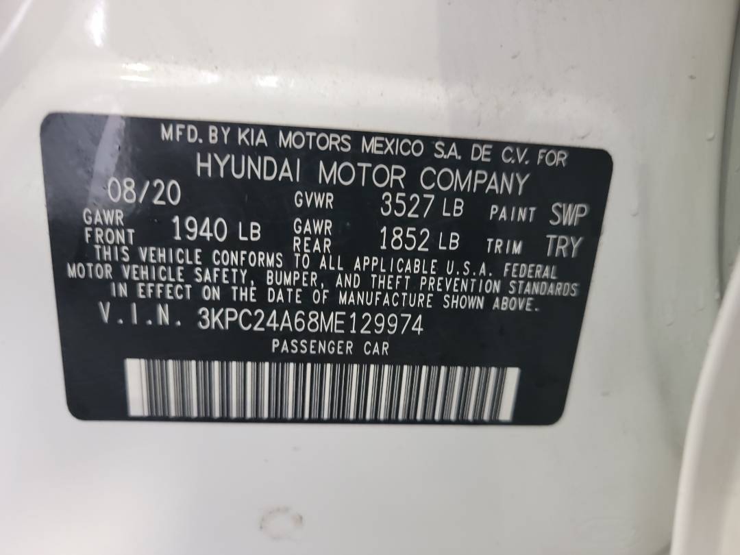 2021 HYUNDAI ACCENT — 54844 Miles — Lot ME129974 - Marhaba Auctions Used Cars - Image 7