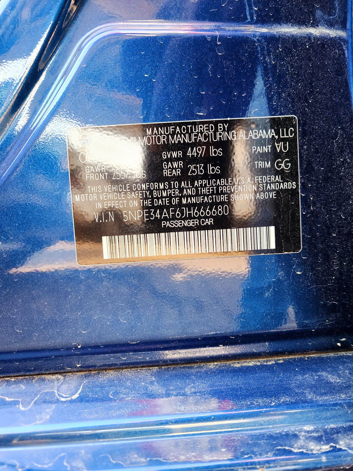 2018 HYUNDAI SONATA — 181171 Miles — Lot JH666680 — Souq - Marhaba Auctions Used Cars - Image 9