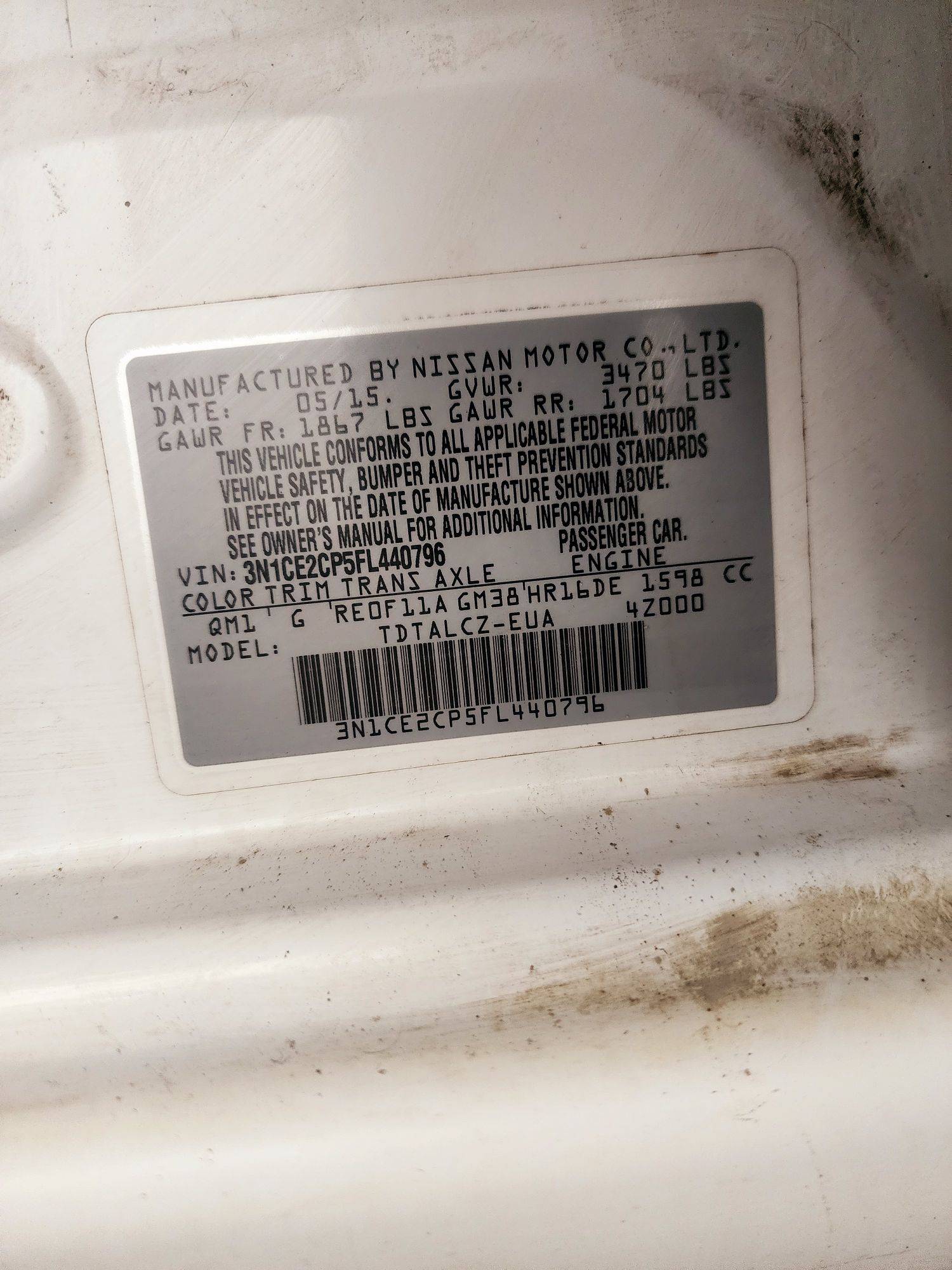 2015 NISSAN VERSA NOTE — 154550 Miles — Lot 69110014 — Souq - Marhaba Auctions Used Cars - Image 9