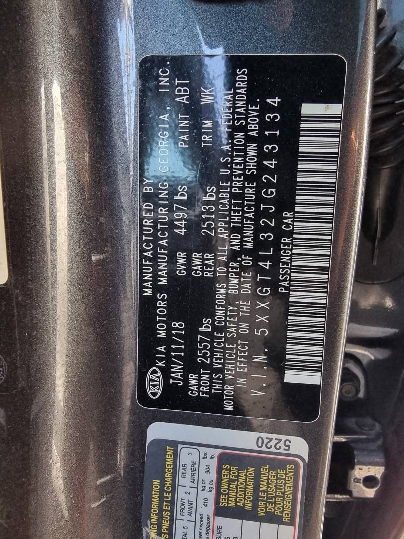 KIA OPTIMA 2018 - Marhaba Auction Used Cars - Image 8