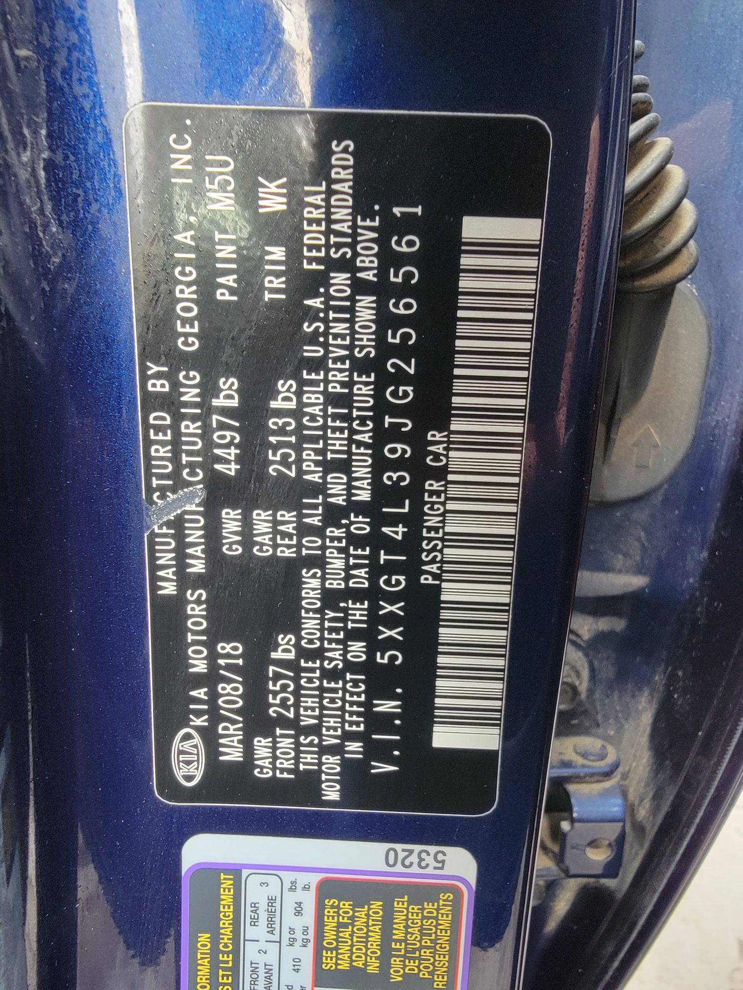 KIA OPTIMA 2018 - Marhaba Auction Used Cars - Image 9