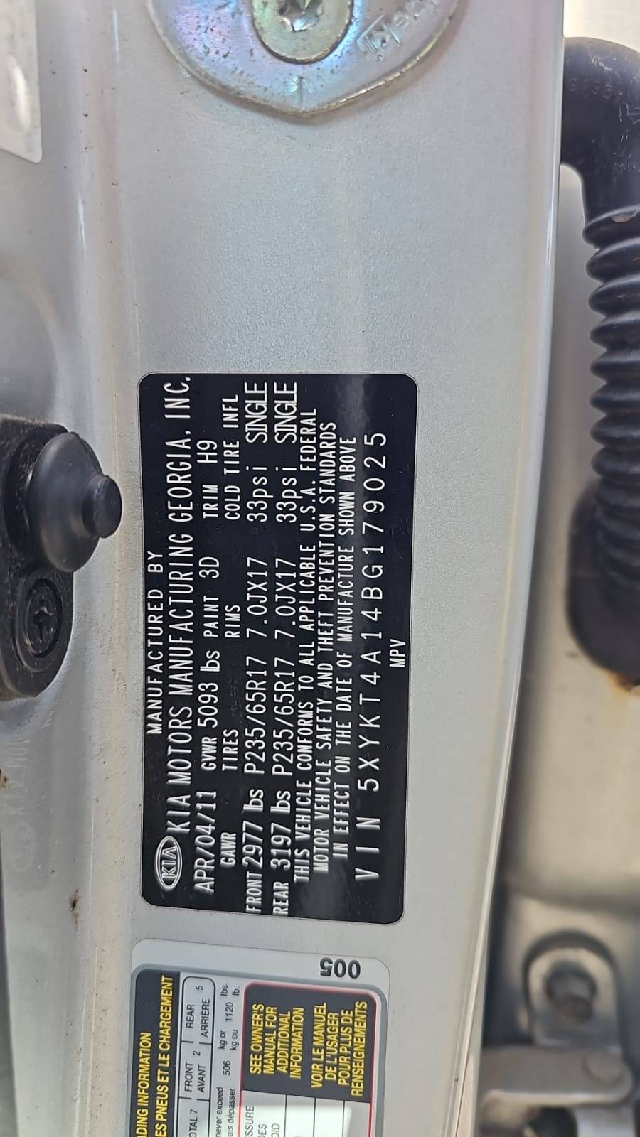 KIA SORENTO 2011 - Marhaba Auction Used Cars - Image 5