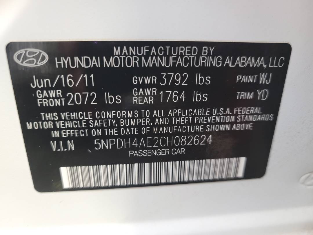 2012 HYUNDAI ELANTRA — 209478 Miles — Lot 57596063 - Marhaba Auctions Used Cars - Image 9