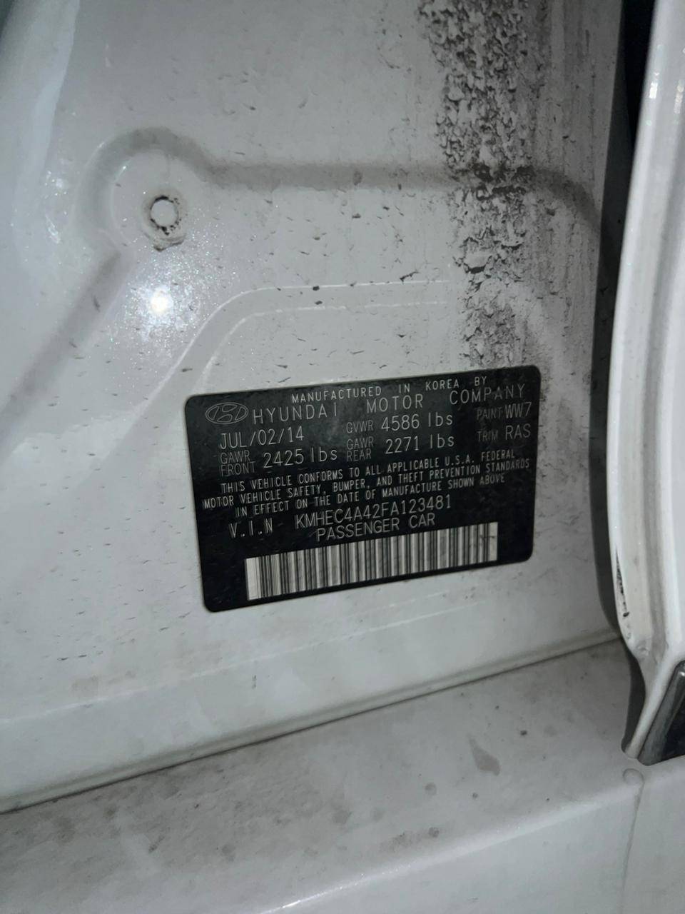 HYUNDAI SONATA 2015 - Marhaba Auction Used Cars - Image 7