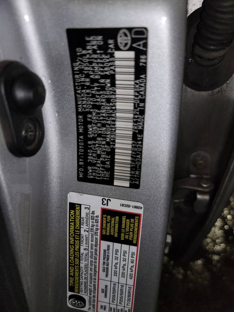 2010 TOYOTA COROLLA — 270717 Miles — Lot 71834013 - Marhaba Auctions Used Cars - Image 8