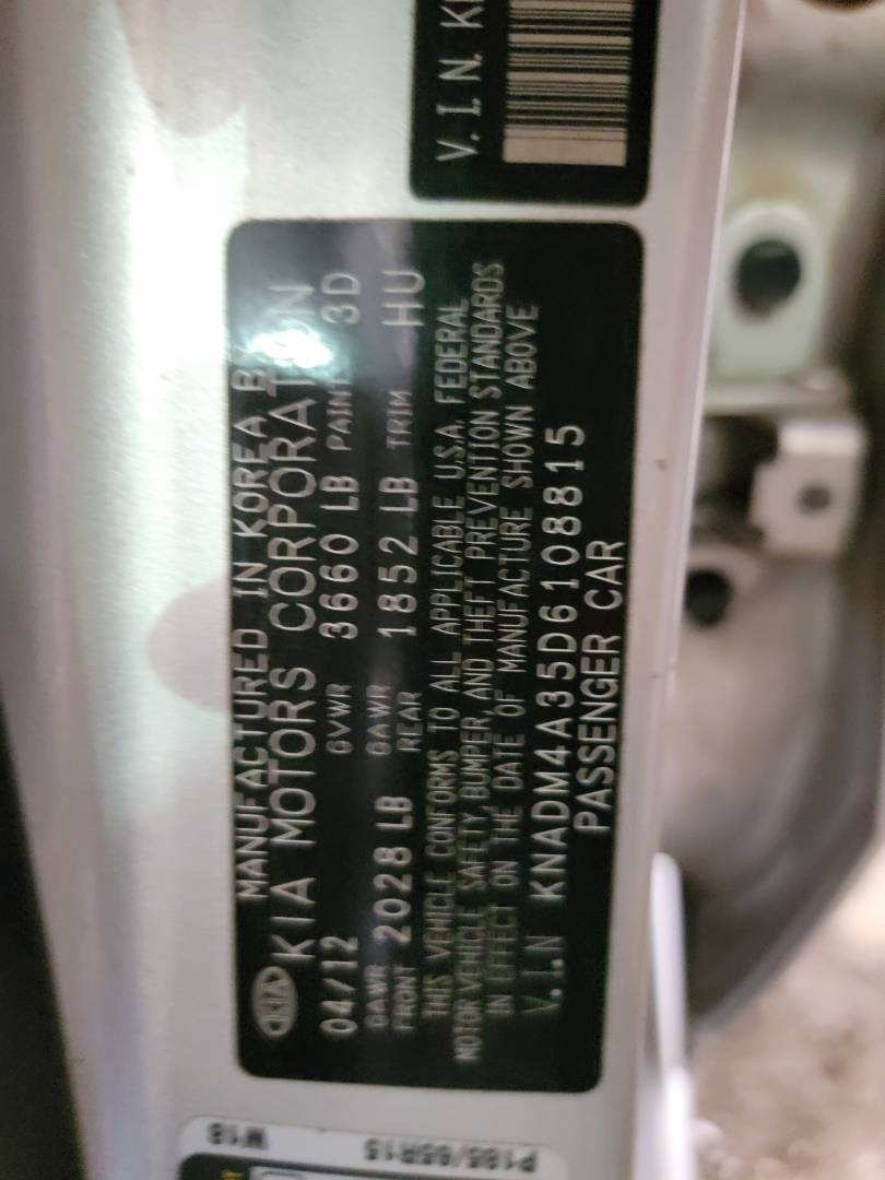 2013 KIA RIO — 278470 Miles — Lot D6108815 — Main - Marhaba Auctions Used Cars - Image 9