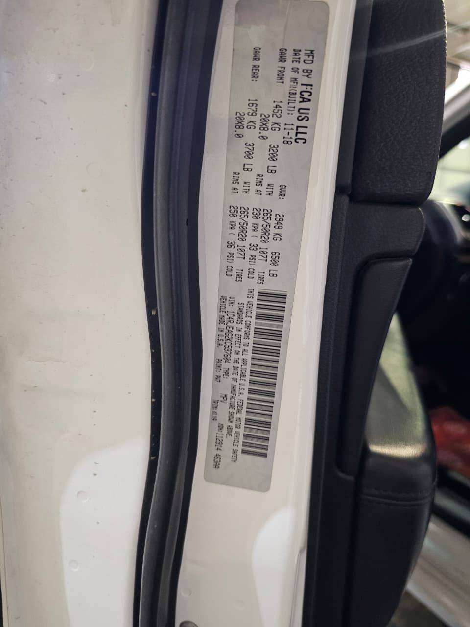 2019 JEEP GRAND CHEROKEE LAREDO — 95239 KM — Lot G2KC59760 — Main - Marhaba Auctions Used Cars - Image 9