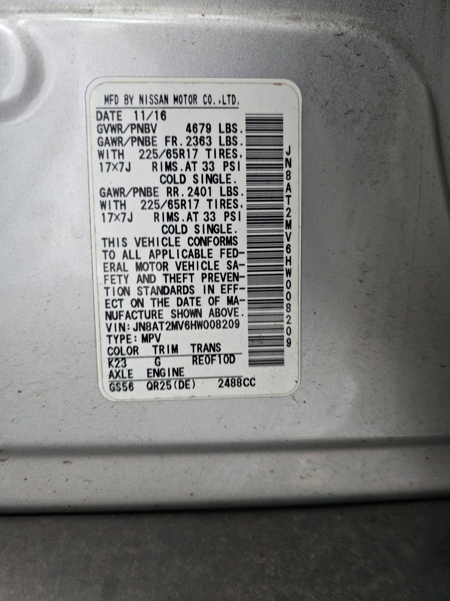 NISSAN ROGUE 2017 - Marhaba Auction Used Cars - Image 10