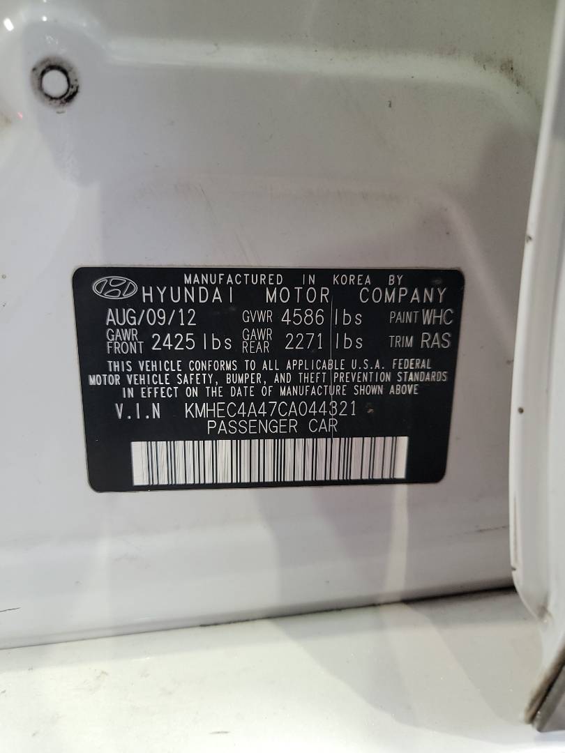 2012 HYUNDAI SONATA — 172213 Miles — Lot CA044321 — Main - Marhaba Auctions Used Cars - Image 10