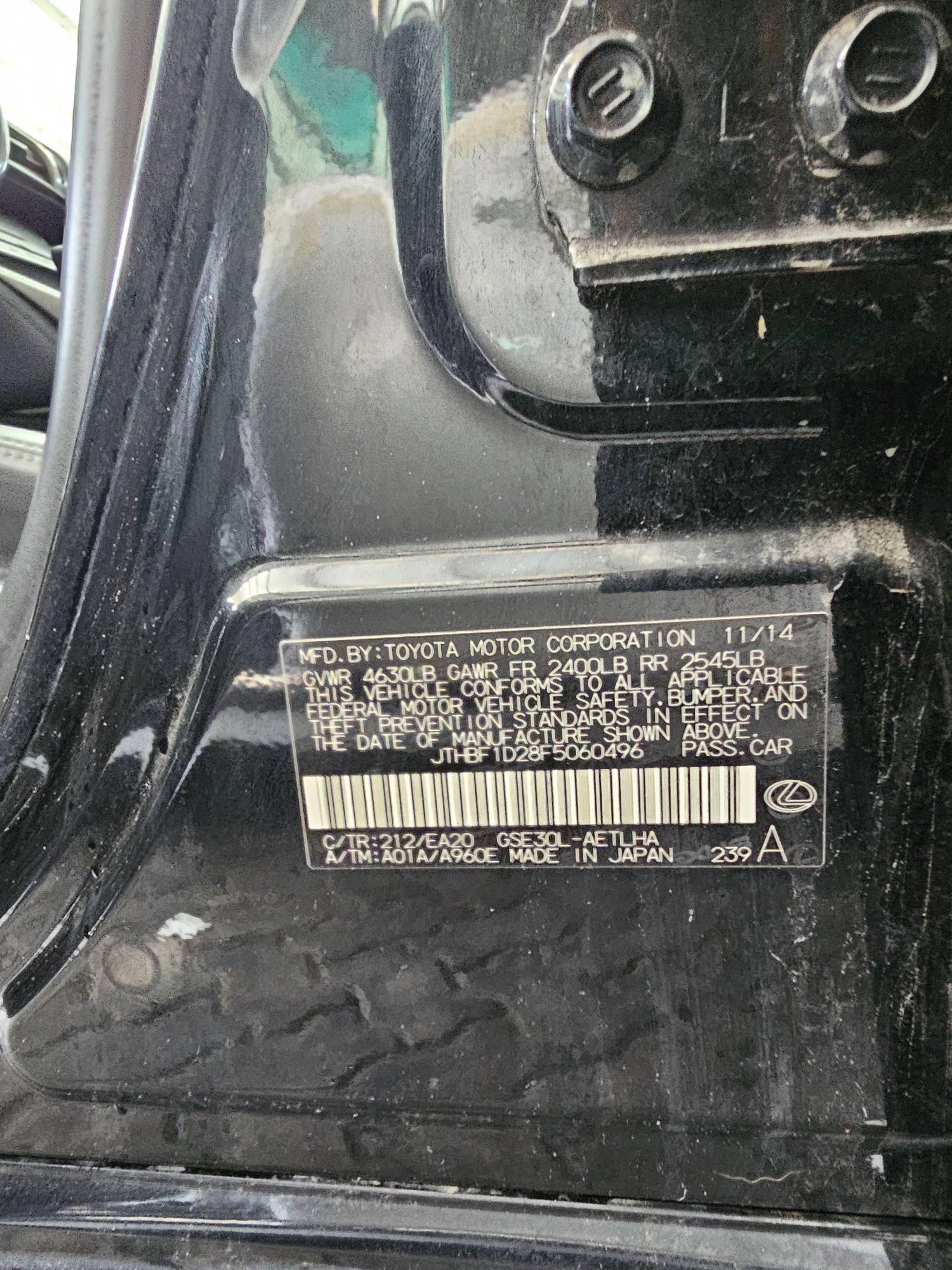 LEXUS IS 250 2015 - Marhaba Auction Used Cars - Image 10