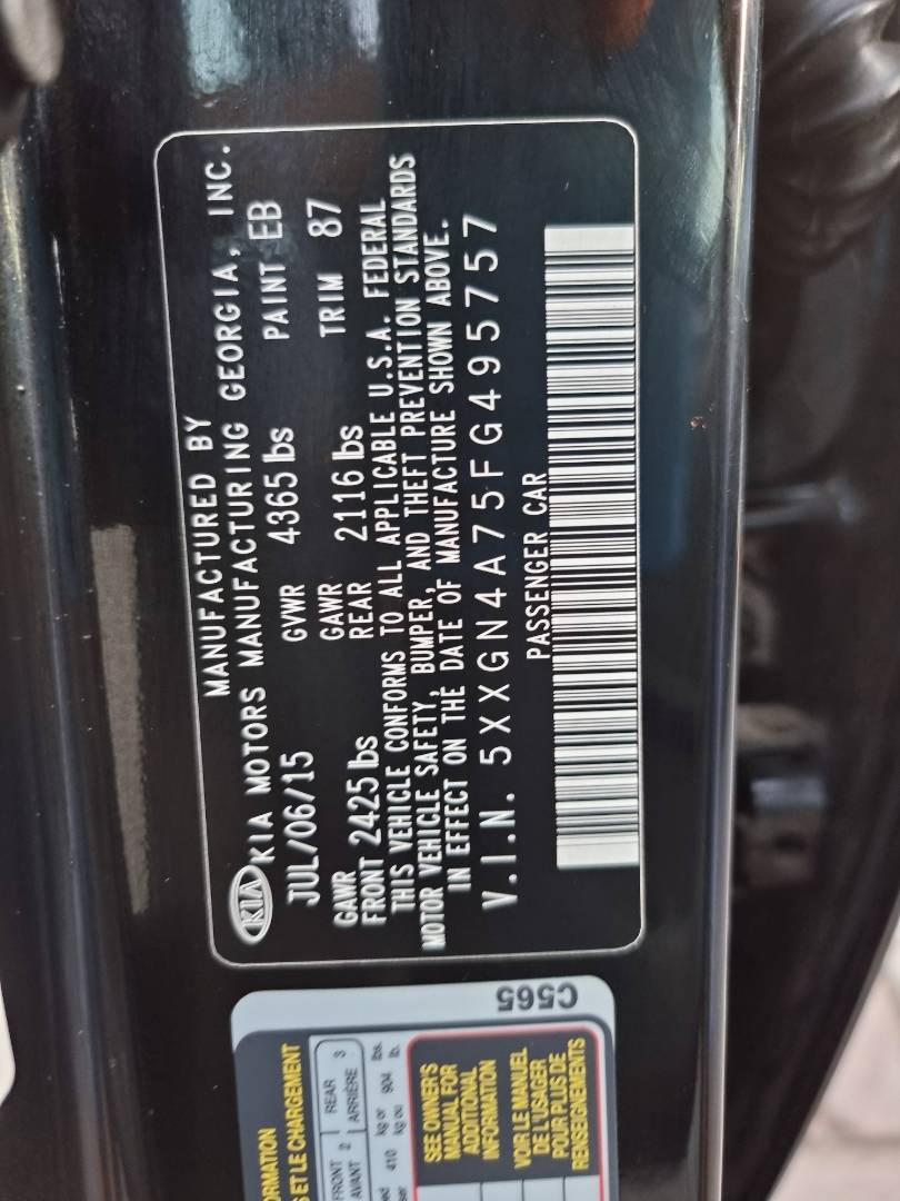 2015 KIA OPTIMA — 177242 Miles — Lot 125478 — Ind. 12 - Marhaba Auctions Used Cars - Image 10