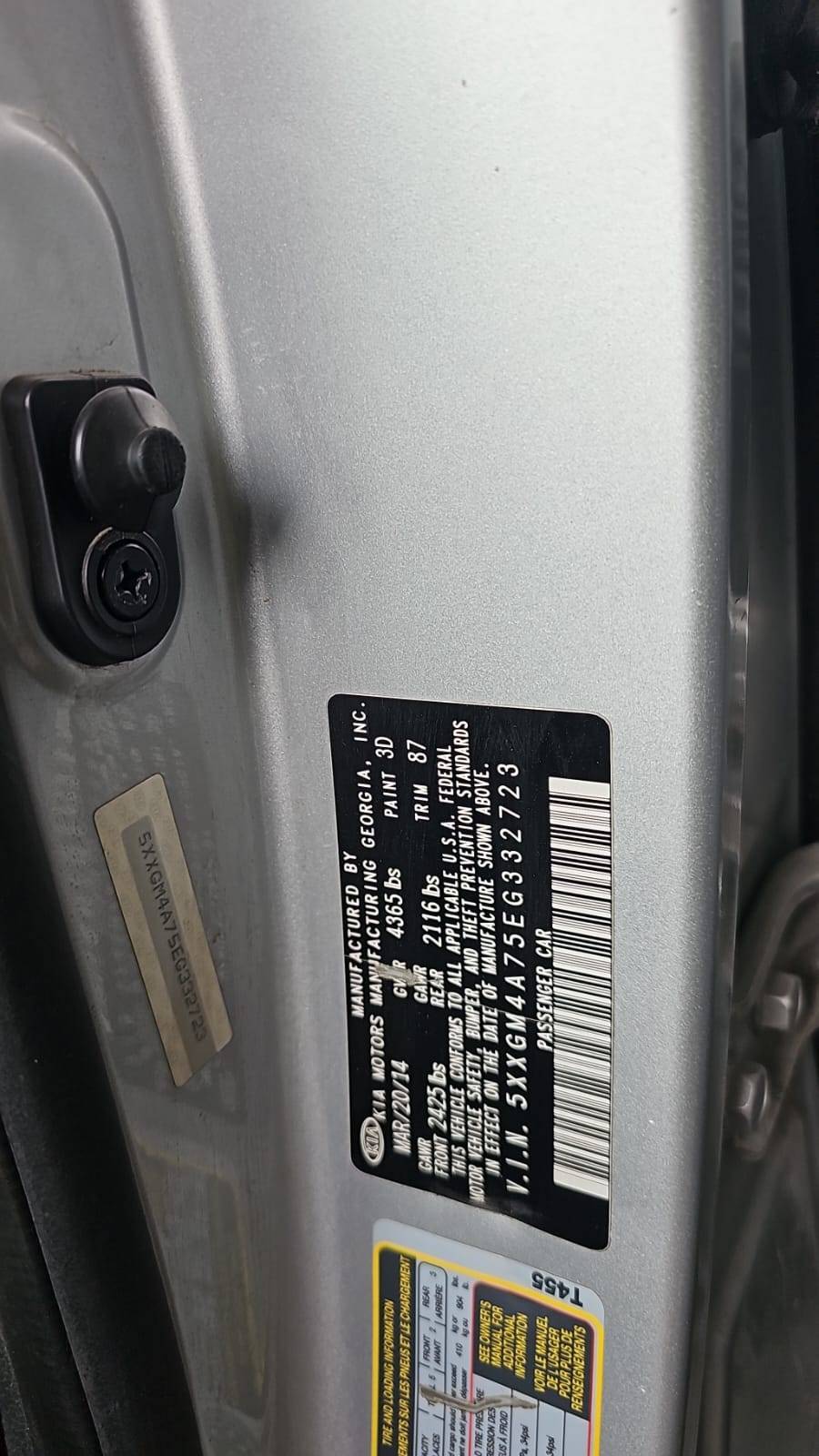 KIA OPTIMA 2014 - Marhaba Auction Used Cars - Image 5