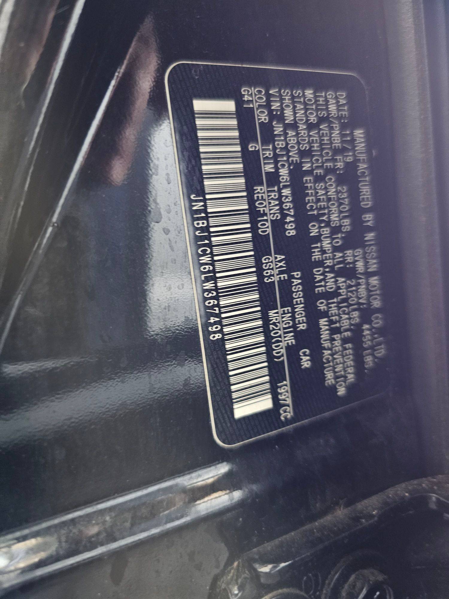 2020 NISSAN ROGUE SPORTS — 49694 Miles — Lot W6LW367498 — Main - Marhaba Auctions Used Cars - Image 9