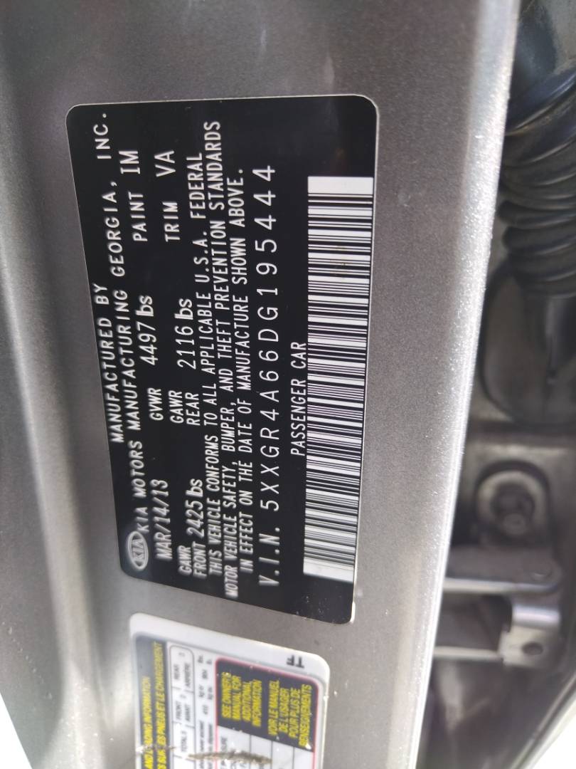 2013 KIA OPTIMA — 278577 Miles — Lot 37655900 - Marhaba Auctions Used Cars - Image 8