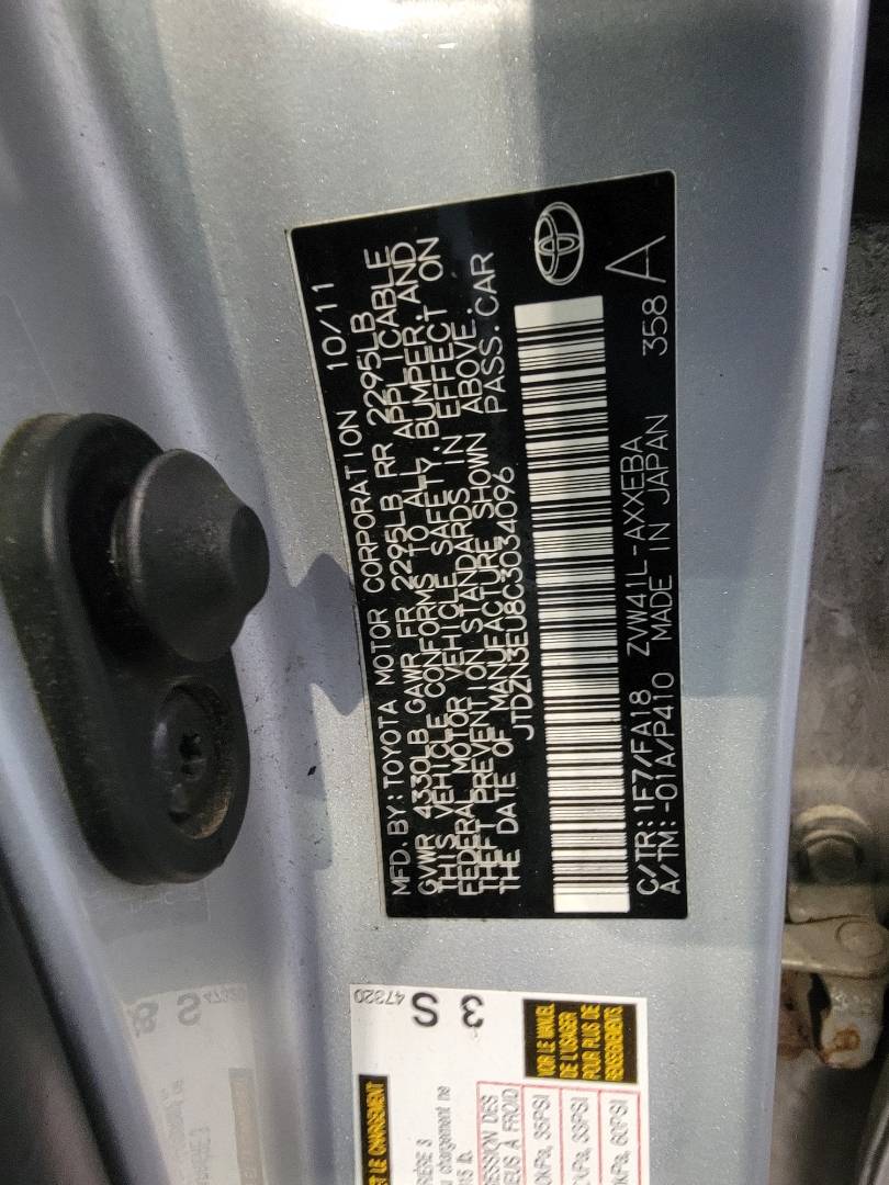 2012 TOYOTA PRIUS — 147 929 Miles — Lot C3034096 — Main - Marhaba Auctions Used Cars - Image 10