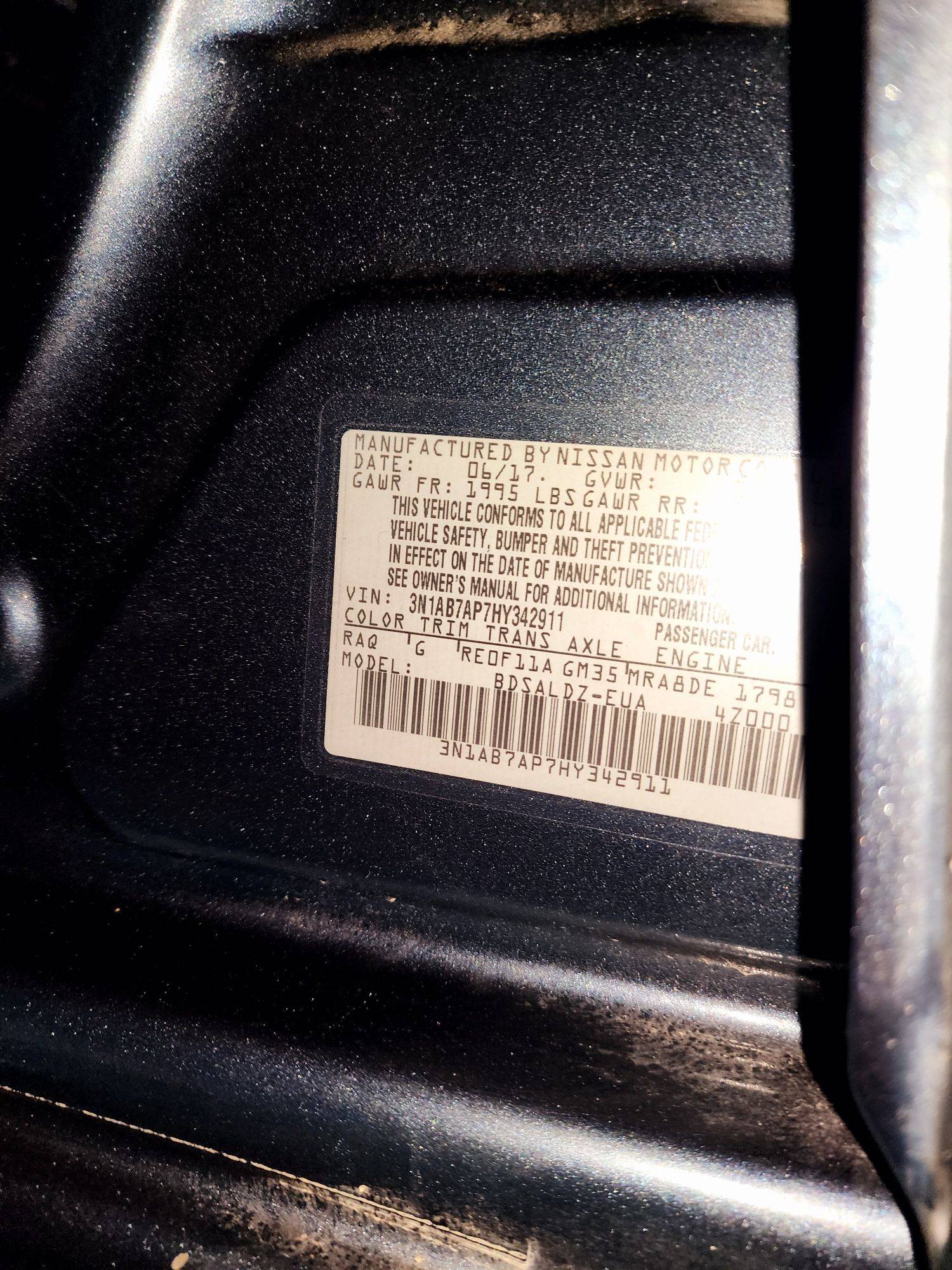 2017 NISSAN SENTRA — 161361 Miles — Lot HY342911 — Souq - Marhaba Auctions Used Cars - Image 9