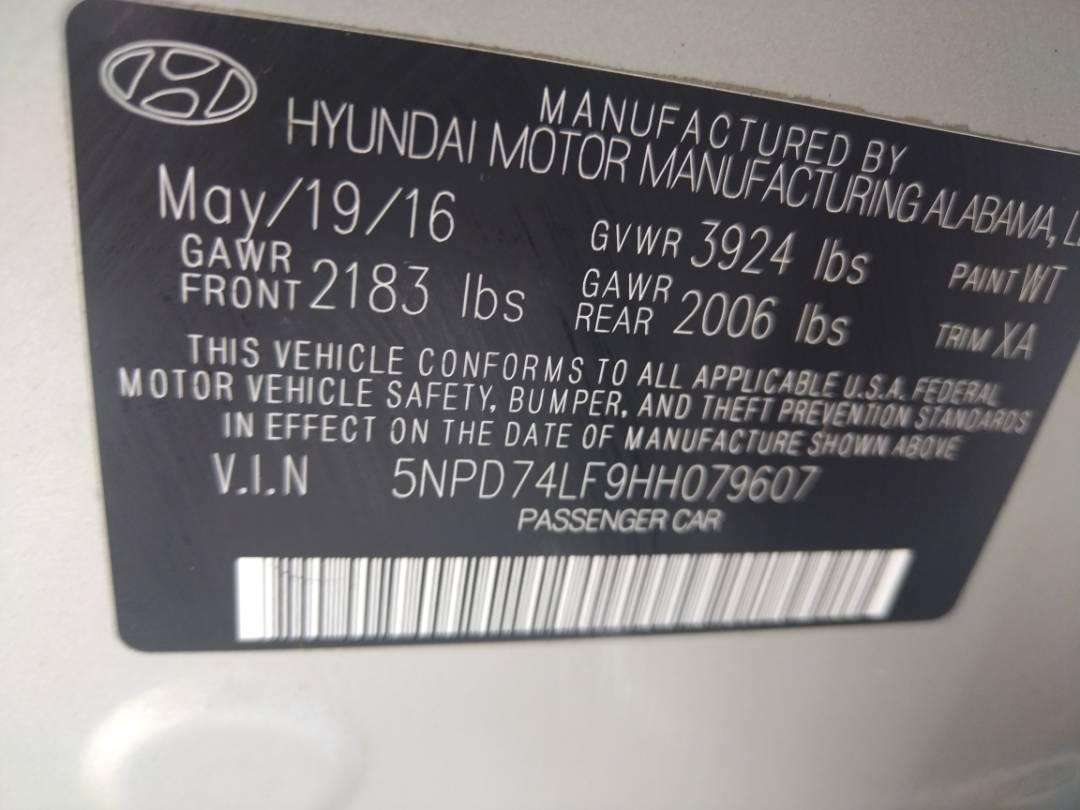 2017 HYUNDAI ELANTRA — 122827 Miles — Lot 65498561 - Marhaba Auctions Used Cars - Image 4