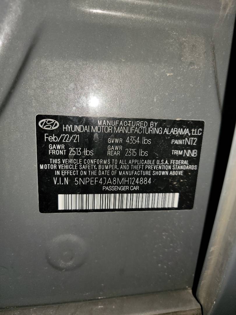 HYUNDAI SONATA 2021 - Marhaba Auction Used Cars - Image 9