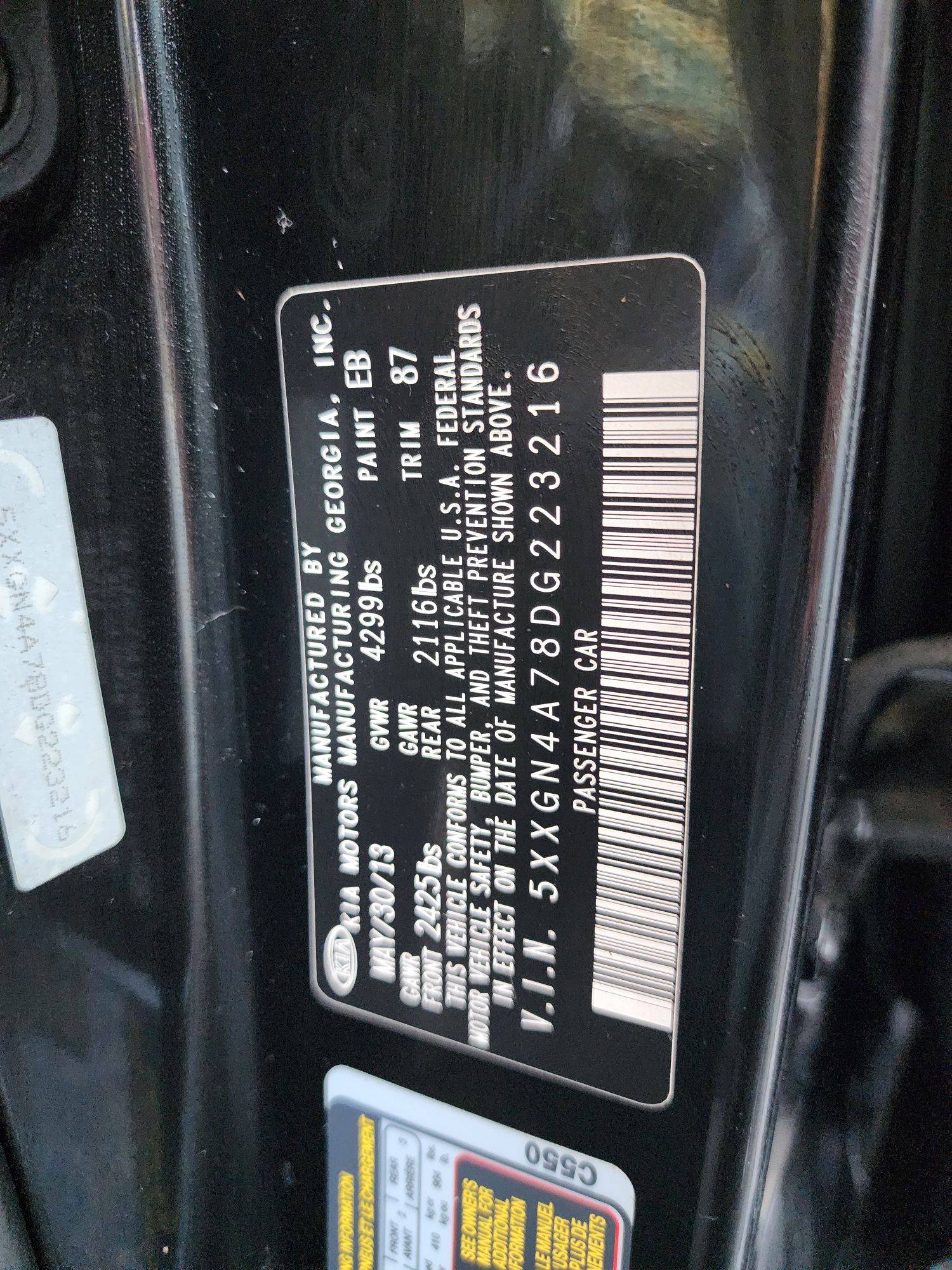 2013 KIA OPTIMA — 251564 Miles — Lot 44067174 — Main - Marhaba Auctions Used Cars - Image 12