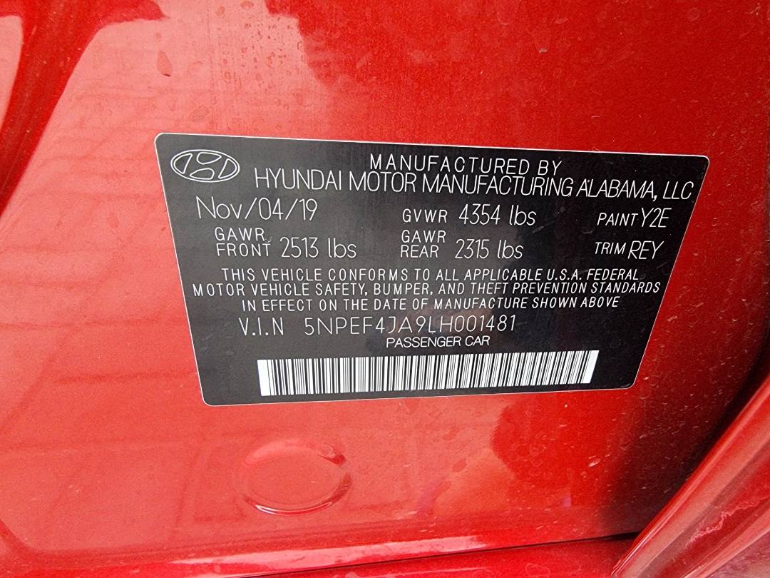 HYUNDAI SONATA 2020 - Marhaba Auction Used Cars - Image 9