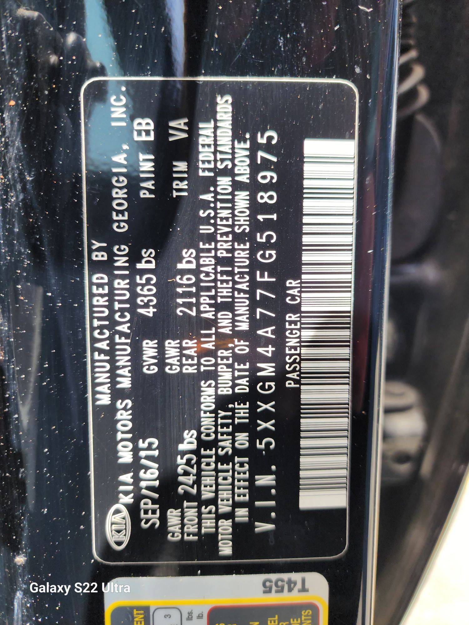 2015 KIA OPTIMA — 137734 Miles — Lot 37923238 - Marhaba Auctions Used Cars - Image 11